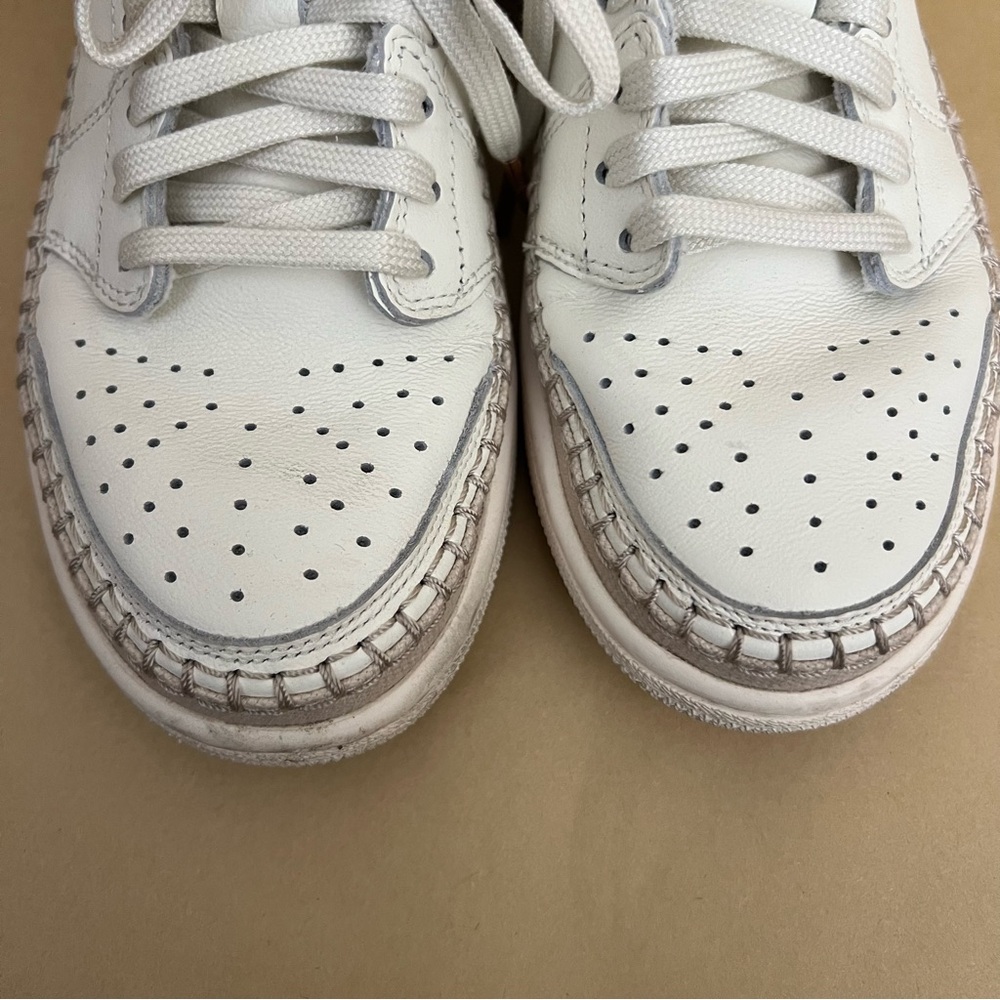 Nike Air Jordan 1 Retro Low NS Sail Red Bronze Womens Leather Sneakers White USA - Picture 9 of 11
